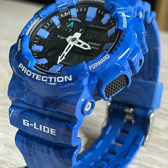 Casio g-shock G-Lide Ocean Blue watch Timepiece gax-100ma - Picture 2 of 12